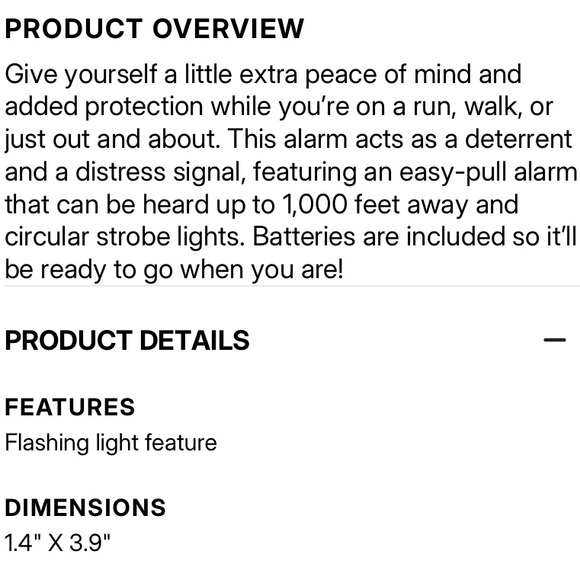 GAIAM Safety Alarm in Metallic Pink - Picture 3 of 4